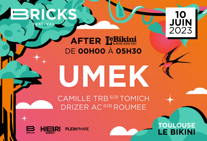 After Bricks Festival : UMEK + CAMILLE TRB b2b TOMICH + DRIZER AC b2b ROUMEE